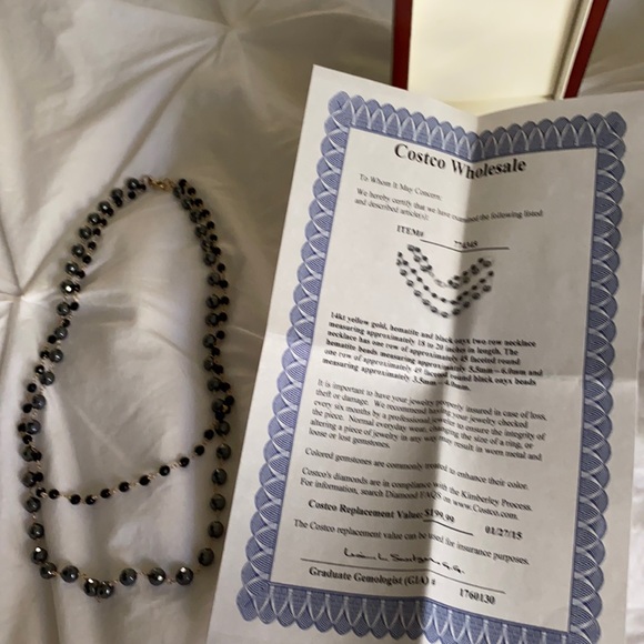 Jewelry - 14k Yellow Gold, Hematite and Black Onyx